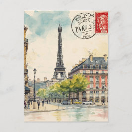 Postal Torre Eiffel de París
