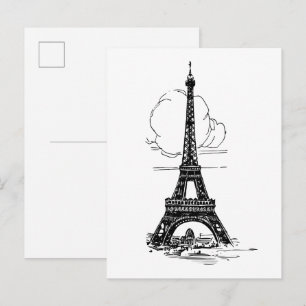 Postal Torre Eiffel de París