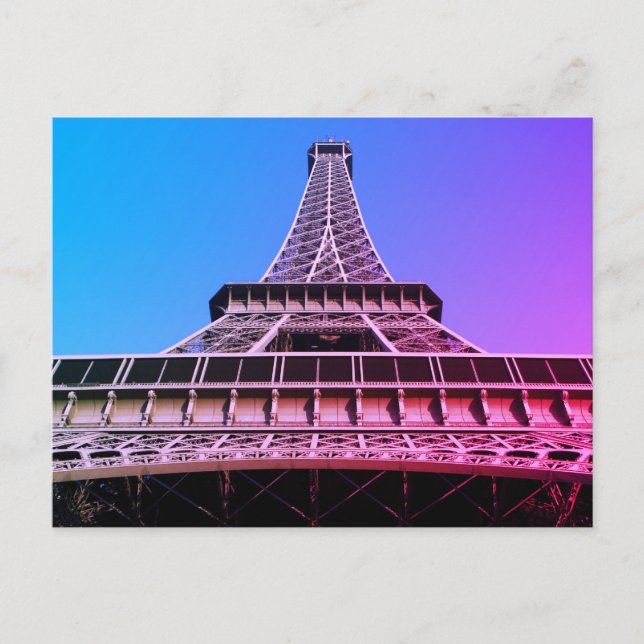 Postal Torre Eiffel de París (Anverso)