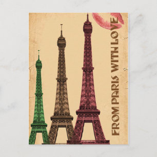 Postal Torre Eiffel de París