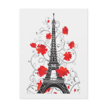 Torre Eiffel de París elegante y elegante silueta