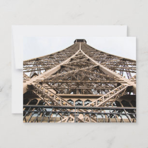 Postal Torre Eiffel desde abajo: Ironwork parisinos arrib