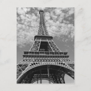 Postal Torre Eiffel en blanco y negro