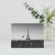 Postal Torre Eiffel en blanco y negro (Anverso de pie)