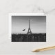 Postal Torre Eiffel en blanco y negro (Anverso/Reverso In Situ)