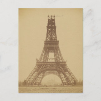 Postal Torre Eiffel En Construcción 1888
