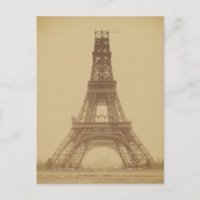 Postal Torre Eiffel En Construcción 1888 (Anverso)