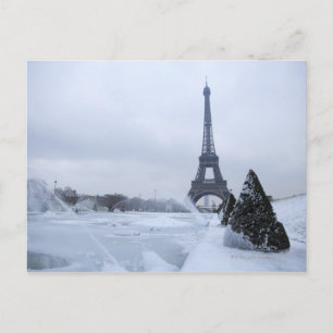 Postal Torre Eiffel en invierno