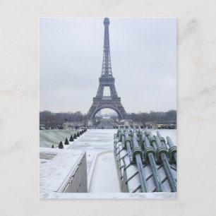 Postal Torre Eiffel en invierno 3