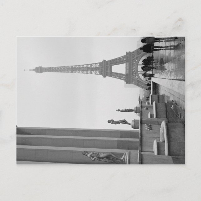 Postal Torre Eiffel en la Nieve (Anverso)
