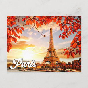 Postal Torre Eiffel En Otoño   París, Francia