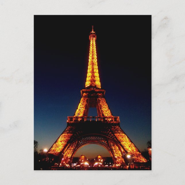 Postal Torre Eiffel en París (Anverso)