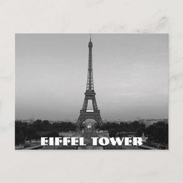 Postal Torre Eiffel En París (Anverso)