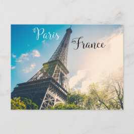 Postal Torre Eiffel en París con lente fuerte