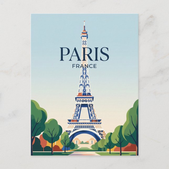 Postal Torre Eiffel Francia (Anverso)