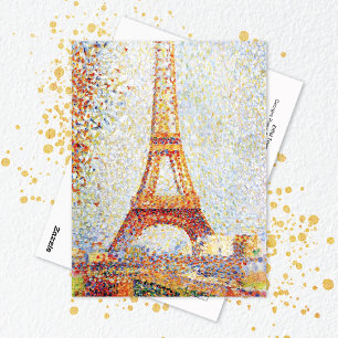Postal Torre Eiffel Georges Pierre Seurat