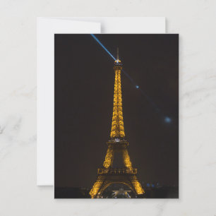 Postal Torre Eiffel Iluminada: París de noche