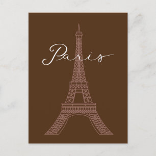 Postal Torre Eiffel, monumento icónico de París