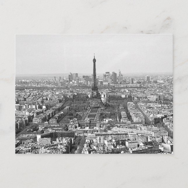 Postal Torre Eiffel Panorámica (Anverso)