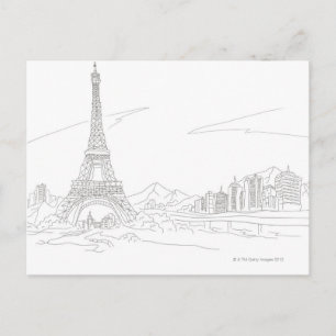 Postal Torre Eiffel, París
