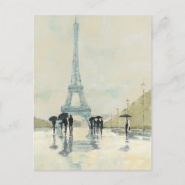 Postal Torre Eiffel | París En Lluvia