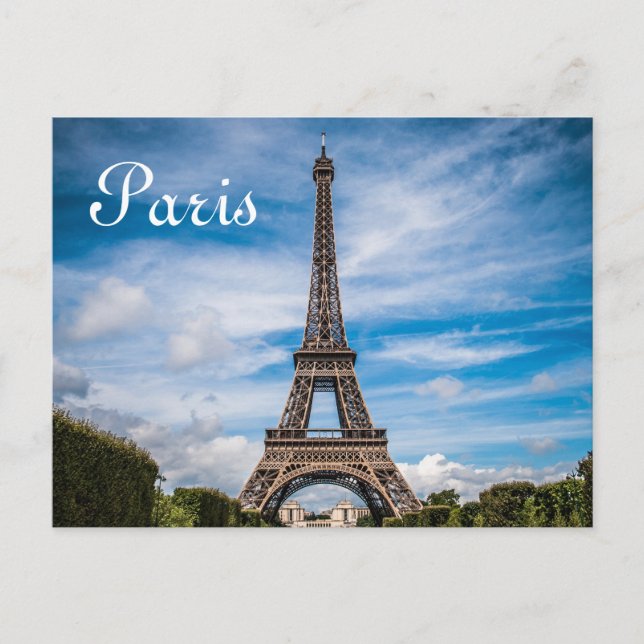 Postal Torre Eiffel París Europa Viajes (Anverso)