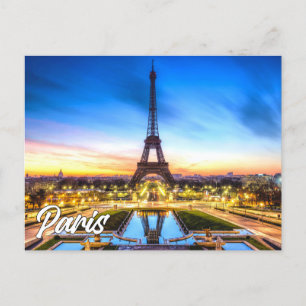 Postal Torre Eiffel   París Francia