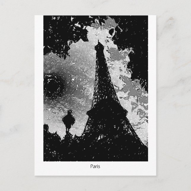 Postal Torre Eiffel. París, Francia (Anverso)