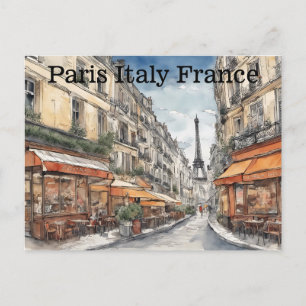 Postal Torre Eiffel París Francia Escena de la ciudad 
