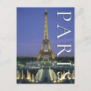 Postal Torre Eiffel   París, Francia   Gracias