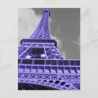 Postal Torre Eiffel Púrpura