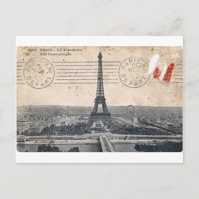 Postal Torre Eiffel Vintage (Anverso)