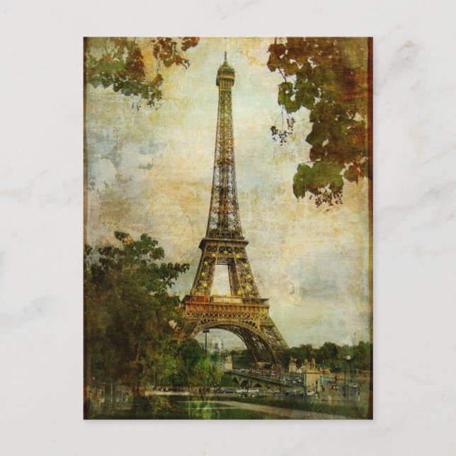 Postal Torre Eiffel Vintage (Anverso)