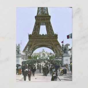 Postal Torre Eiffel Vintage