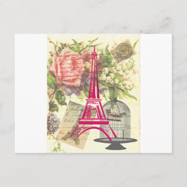 Postal Torre Eiffel Vintage (Anverso)