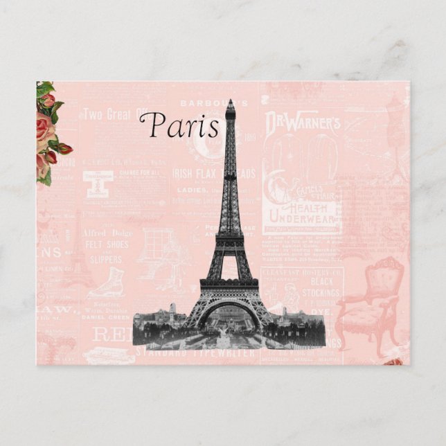Postal Torre Eiffel Vintage (Anverso)