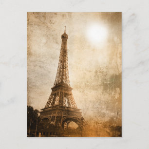 Postal Torre Eiffel Vintage