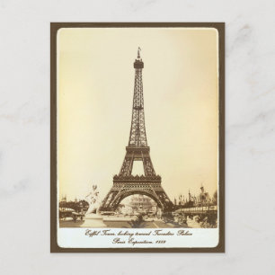 Postal Torre Eiffel Vintage Exposición de París 1889 Fran