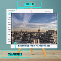 Torre Eiffel y tejados de París