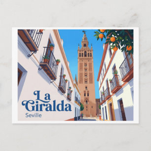 Postal Torre Giralda Sevilla España