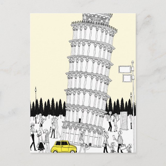 Postal Torre inclinada de Pisa (Anverso)