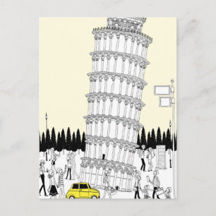 Postal Torre inclinada de Pisa