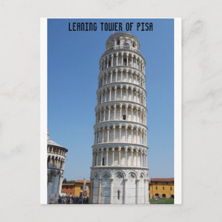 Postal Torre inclinada de Pisa Italia