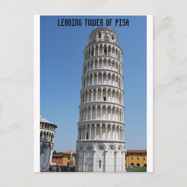 Postal Torre inclinada de Pisa Italia (Anverso)