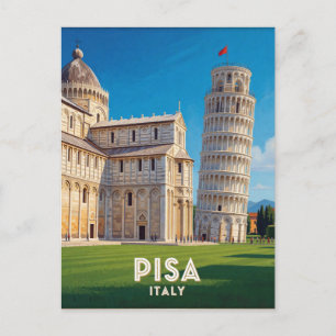 Postal Torre inclinada de Pisa Italia Escena de viaje 🏛️