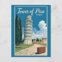 Torre inclinada de Pisa Italia Viaje Vintage