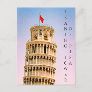 Postal torre inclinada pisa