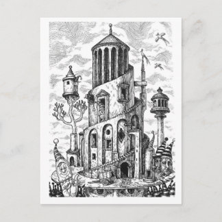 Postal Torre mágica en gorra
