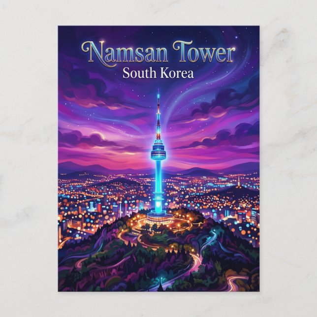 Postal Torre N de Seúl Corea del Sur (Anverso)