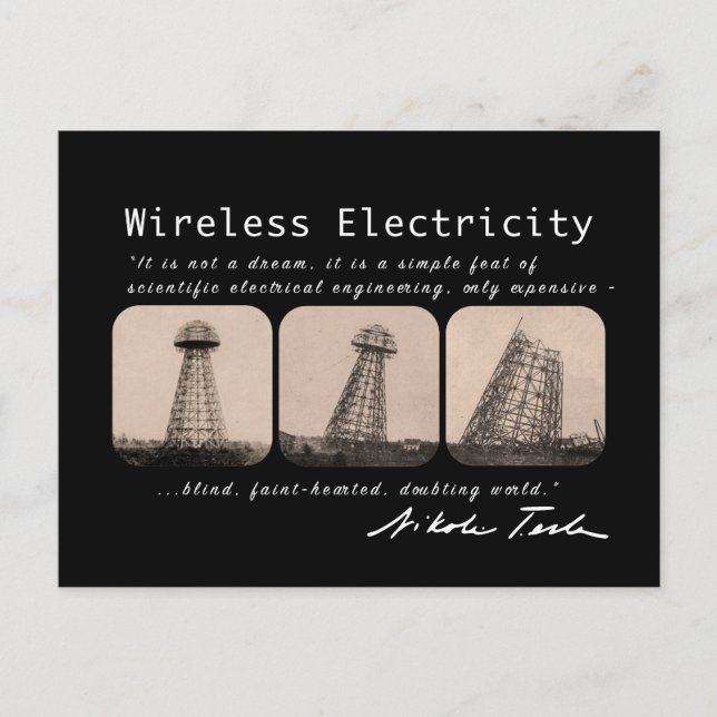 Postal Torre Nikola Tesla (Anverso)